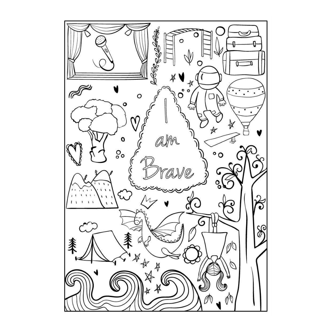 I Am Confident, Brave & Beautiful: A Coloring Book for Girls