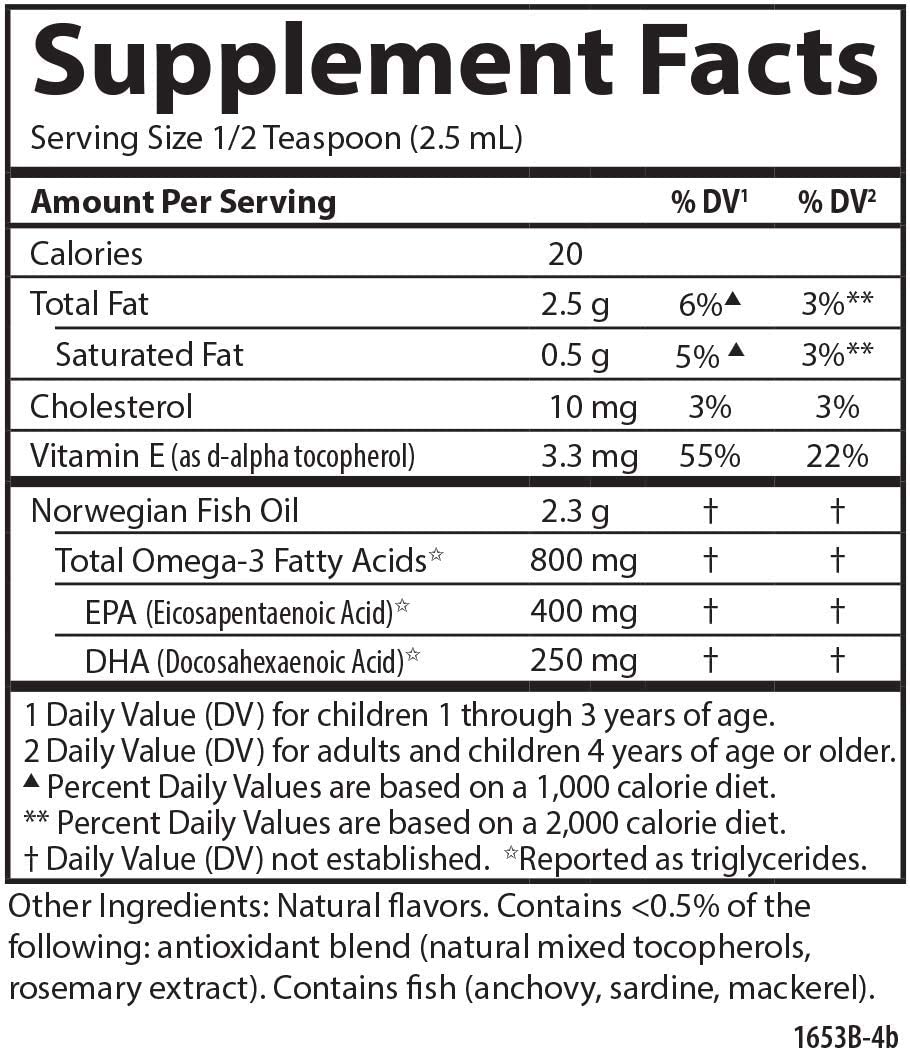 Carlson Kid's The Very Finest Fish Oil, 800 mg Omega-3s, Norwegian, Sustainably Sourced, Orange, 200 mL