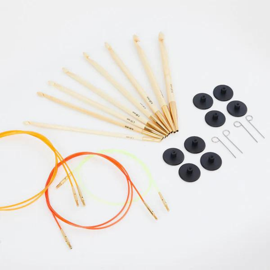 Knitpro Bamboo Interchangeable Afghan/Tunisian Crochet Hook 1 Set (22550)