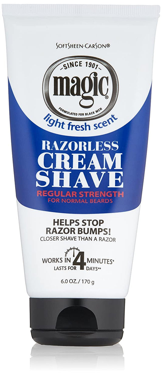 Softsheen Carson Magic Razorless Shave Cream Regular Strength, 6 oz