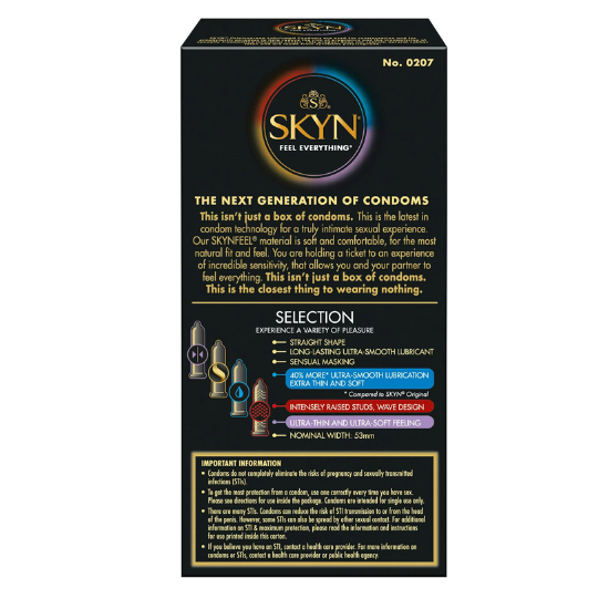 SKYN Selection Variety Pack (12 Non-Latex Condoms)