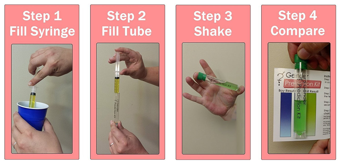Baby Gender Prediction Test Kit, Predict if Your Baby is a boy or Girl in Less Than a Minute, Super Fun Gift for Reveal Party (For Entertainment Only)