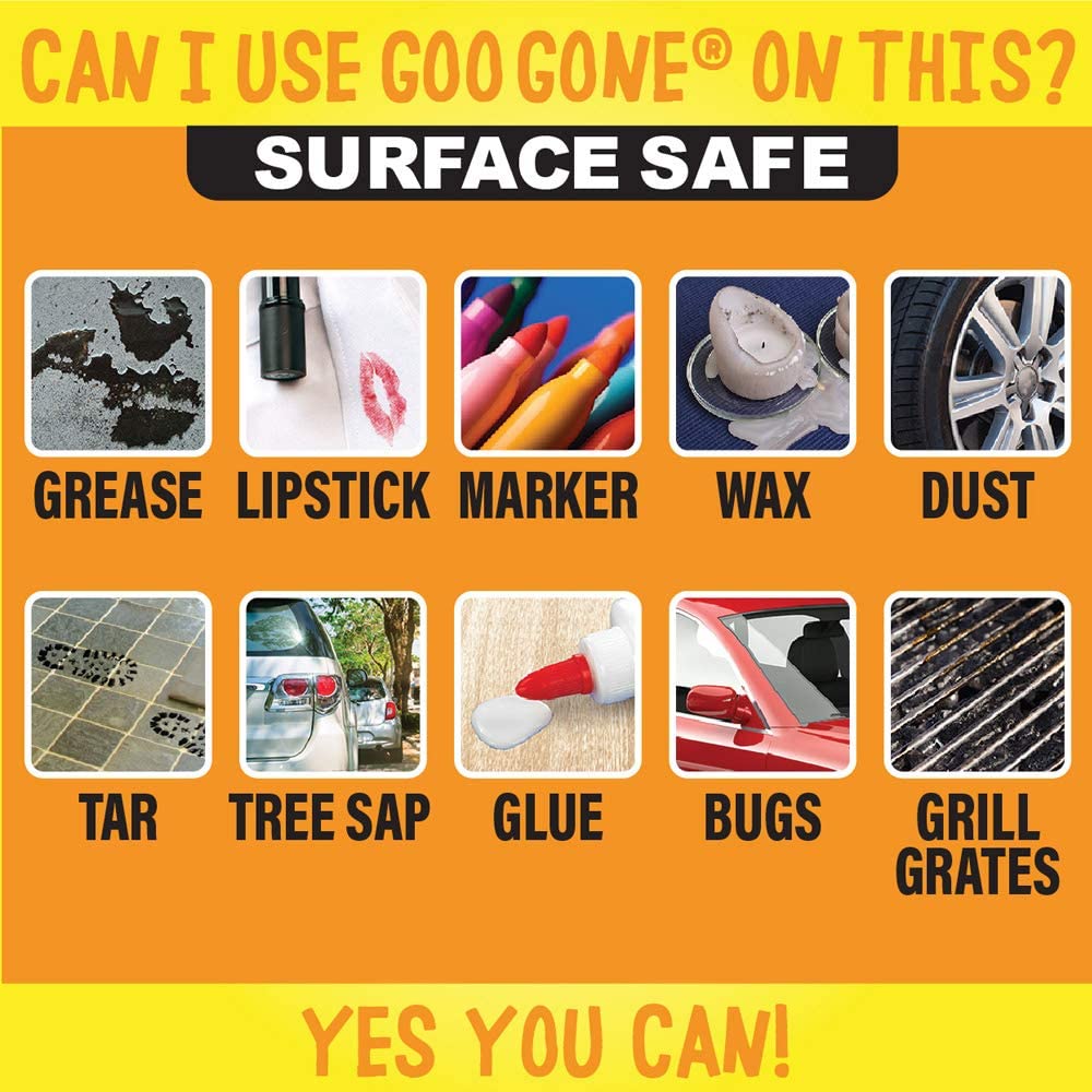 Goo Gone Adhesive Remover, Removes Stickers, Residue Tape, Chewing Gum, Grease & Tar, 237 ml