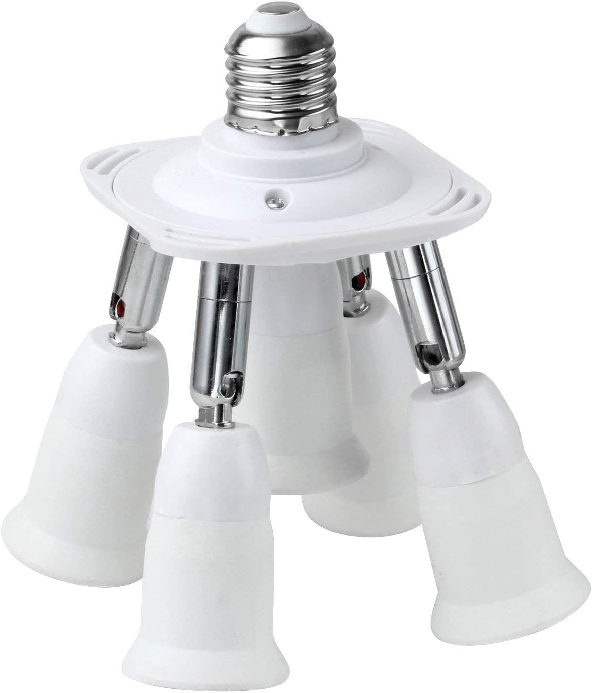 JACKYLED Light Socket Splitter Adapter for E26 & E27 Standard LED Bulbs