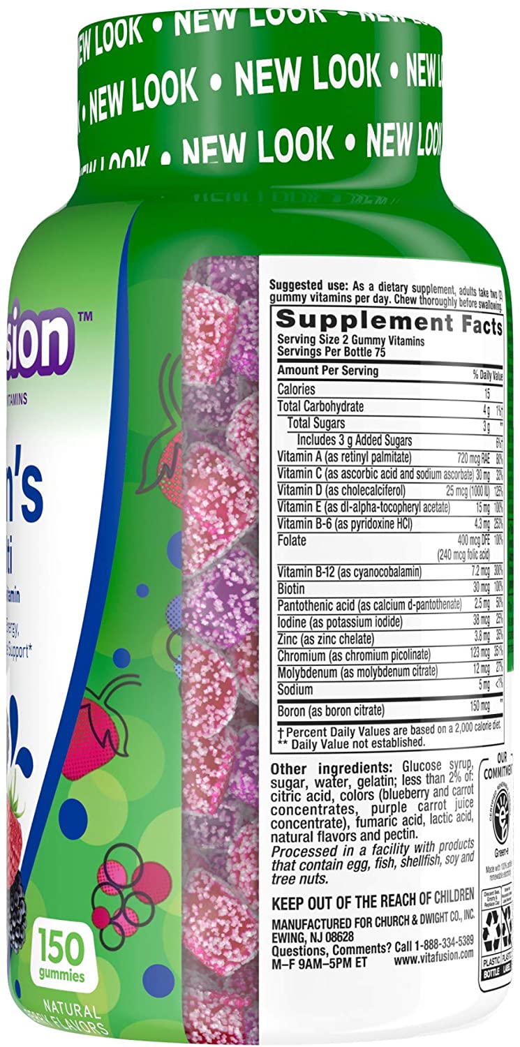 Vitafusion Men's Multi Daily Multivitamins, 150 Gummies for Cellular Energy, Immune & Muscle Support