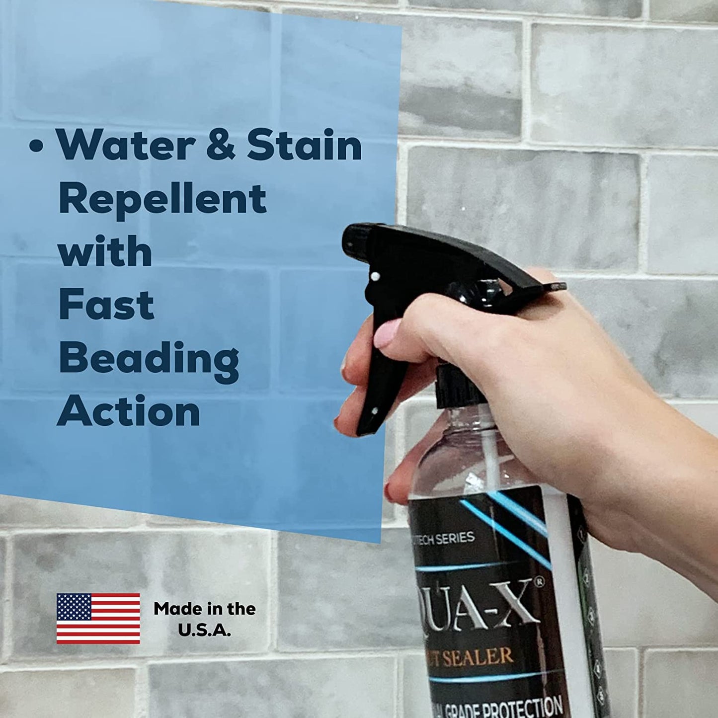 Aqua-X Industrial Grade Grout Sealer Ultra-Long Lasting Repels Dirt And Grime 16oz