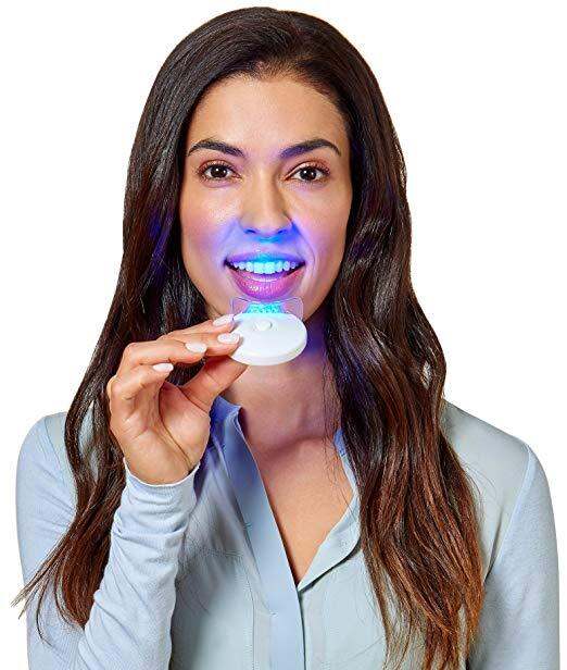 AuraGlow Teeth Whitening Accelerator Light, 5x More Powerful Blue LED Light, Whiten Teeth Faster