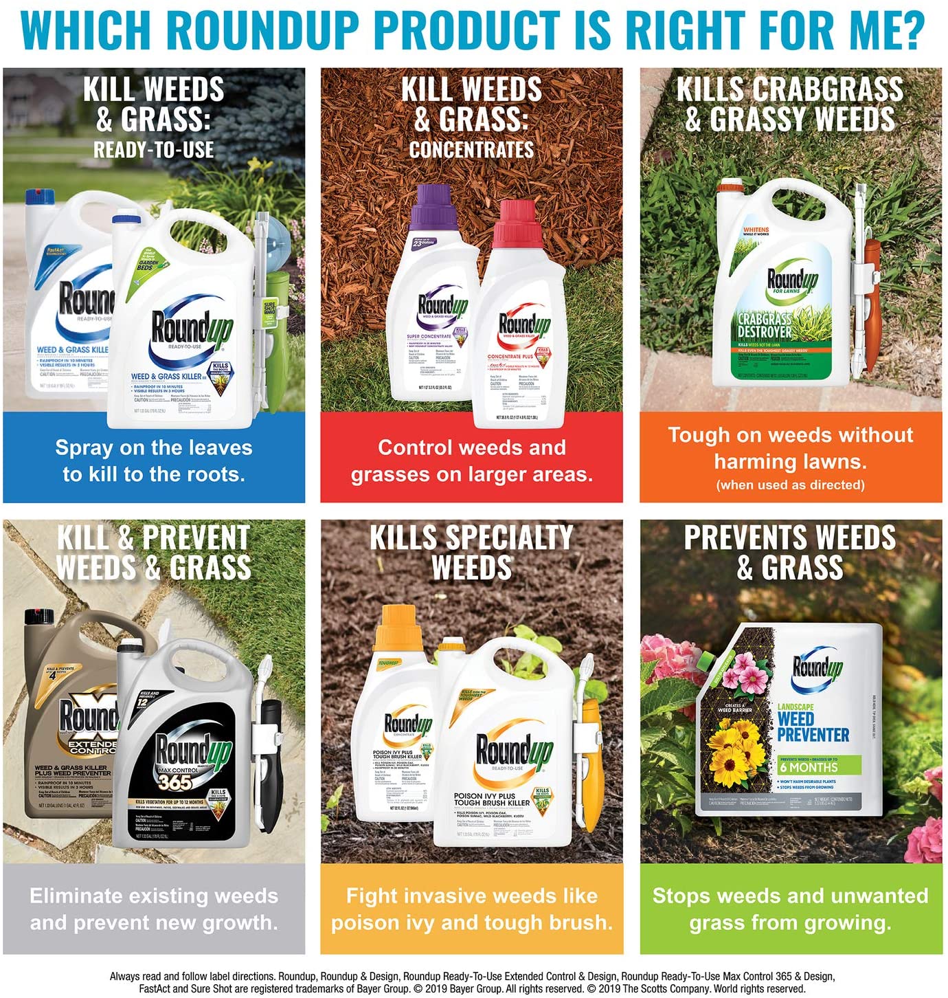 Roundup Grass Killer Concentrate Plus Value Size, 1.08 L / 36.8 fl oz
