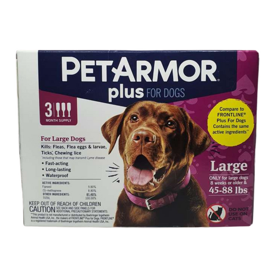 PetArmor Plus Flea and Tick Treatment For Large Dogs (45-88 lbs)