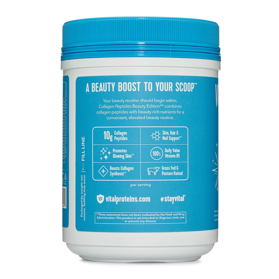 Vital Proteins Collagen Peptides Beauty Edition Unflavored Dietary Supplement 7.37 Oz / 209g