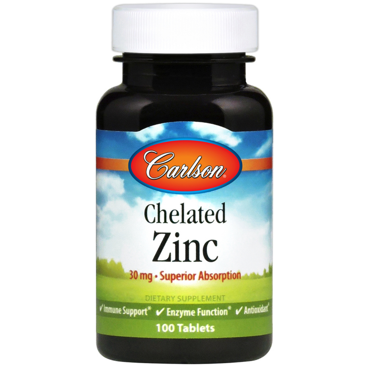 Carlson Chelated Zinc 30 mg, 100 Tablets