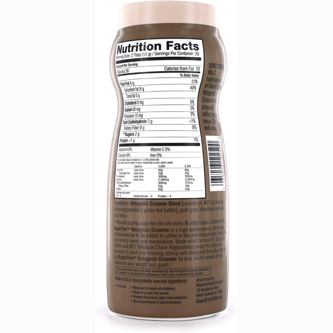 Rapid Fire Keto Creamer Original Flavor 20 Servings 240g/8.5oz