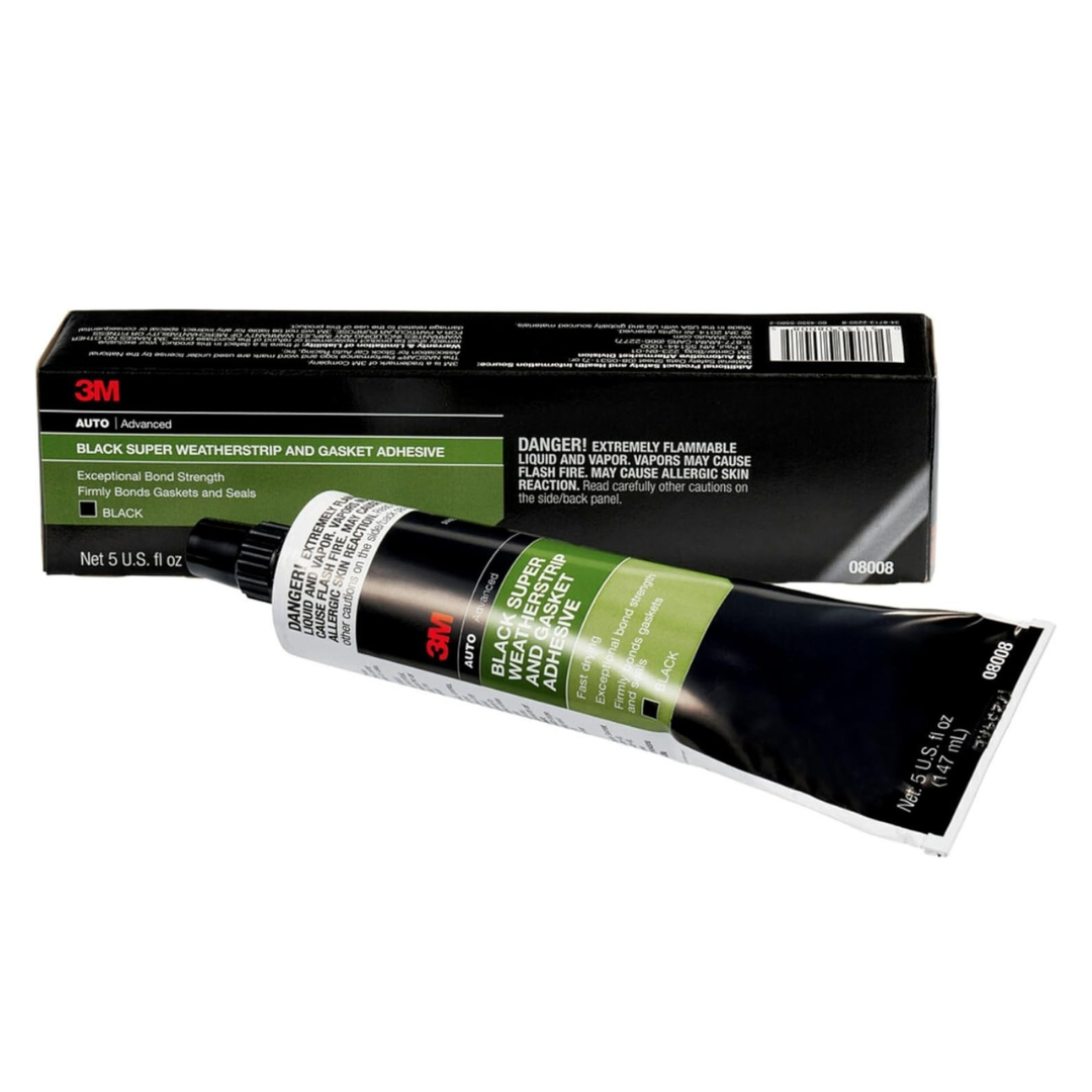 3M Auto Advanced Black Super Weatherstrip and Gasket Adhesive, 147 ml / 5 fl. oz. (08008)