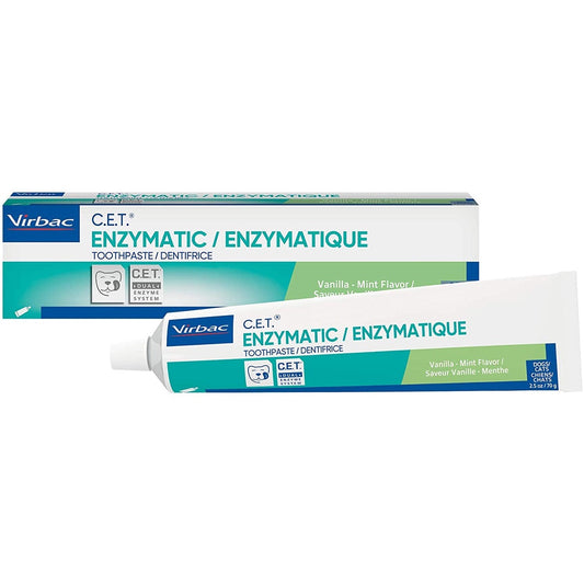 Virbac C.E.T Enzymatic Toothpaste for Dogs, Vanilla Mint Flavor, 2.5 oz. / 70g