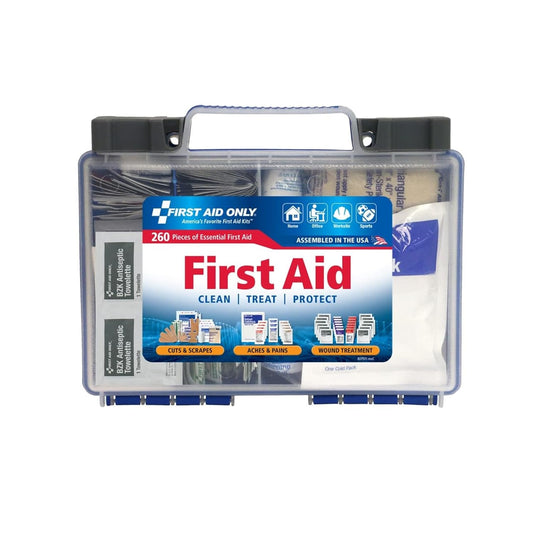 First Aid Only Clean Treat Protect, First Aid Kit, 260 Pieces