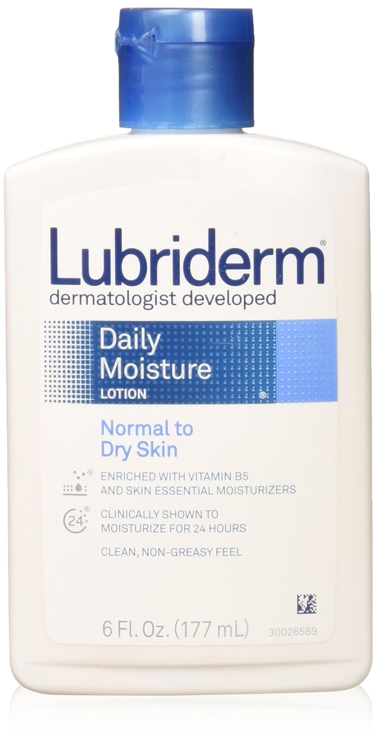 Lubriderm Daily Moisture Lotion for Normal to Dry Skin 6 fl oz / 177 ml