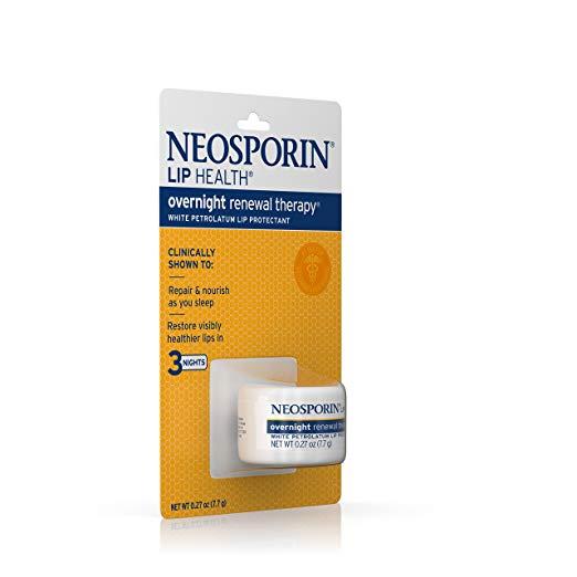 Neosporin Lip Health Overnight Healthy Lips Renewal Therapy Petrolatum Lip Protectant 0.27 oz
