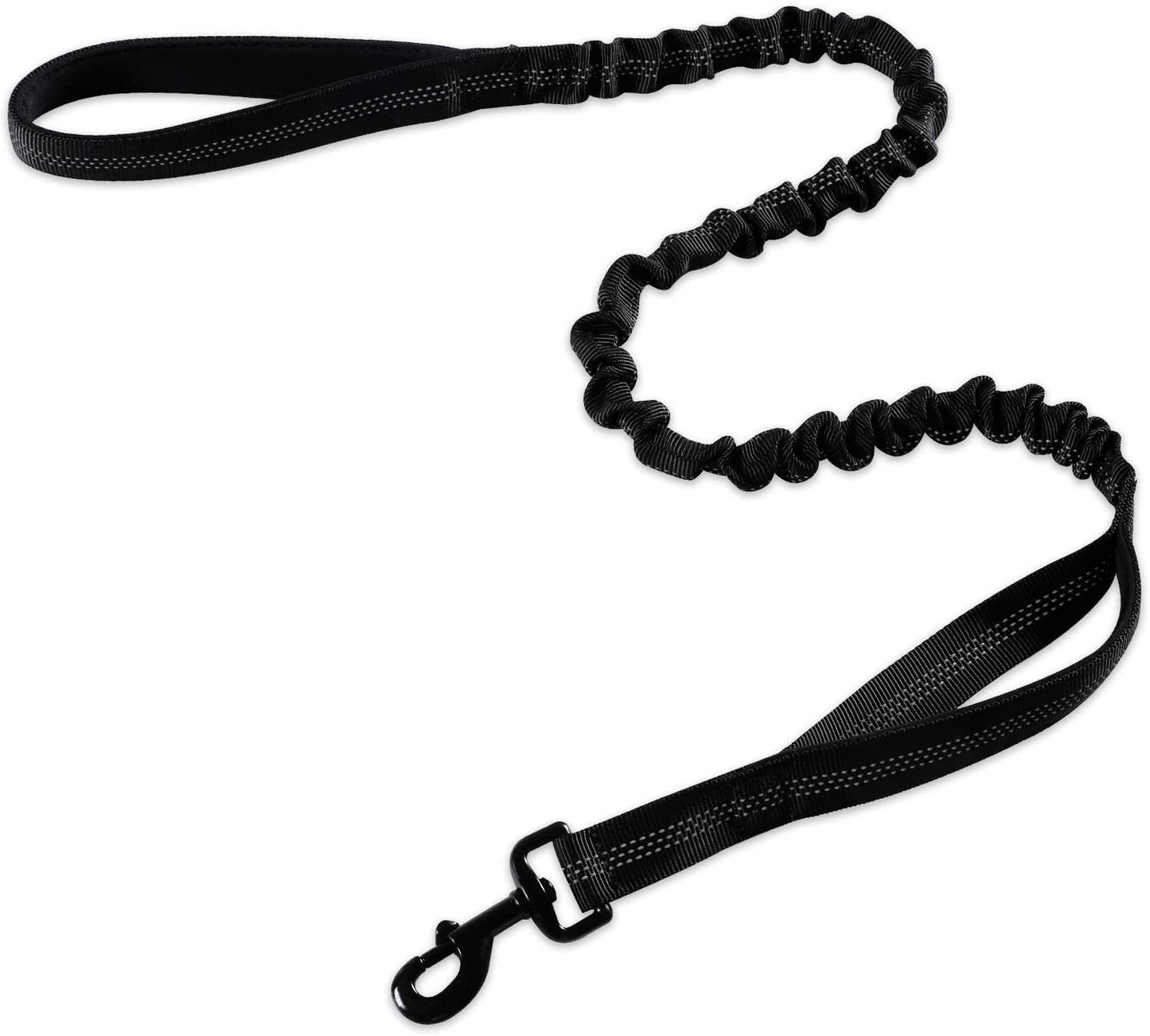 Rabbitgoo Tactical Bungee Dog Leash, 37 inches to 49 inches long for Small Medium Dogs, Black