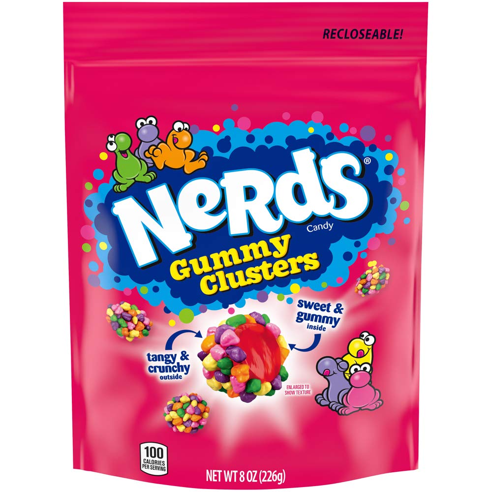Nerds Gummy Clusters Candy Recloseable 8 Ounce Bag