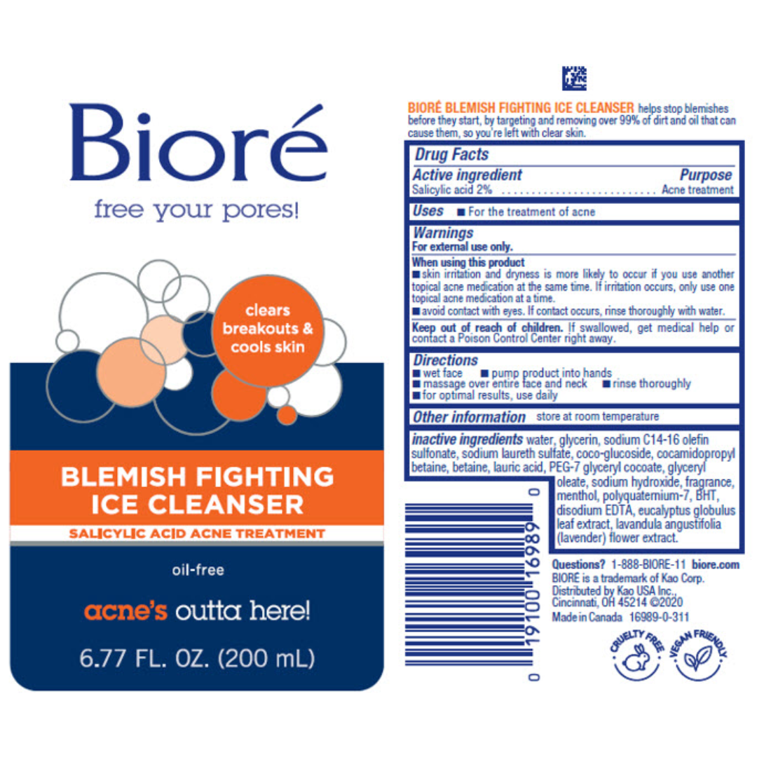 Biore Blemish Fighting Ice Cleanser 200 ml