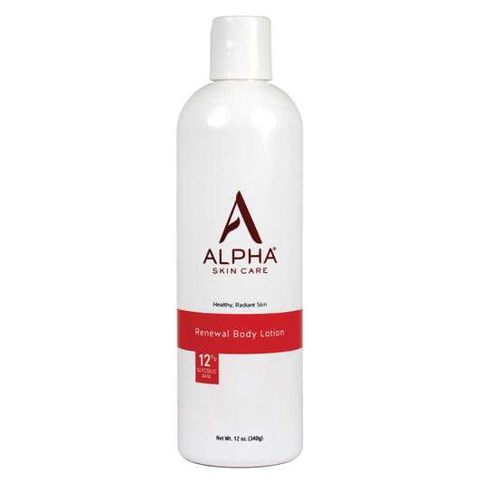 Alpha Skin Care Renewal Body Lotion, 12% Glycolic Alpha Hydroxy Acid (AHA), 12 oz. / 340g