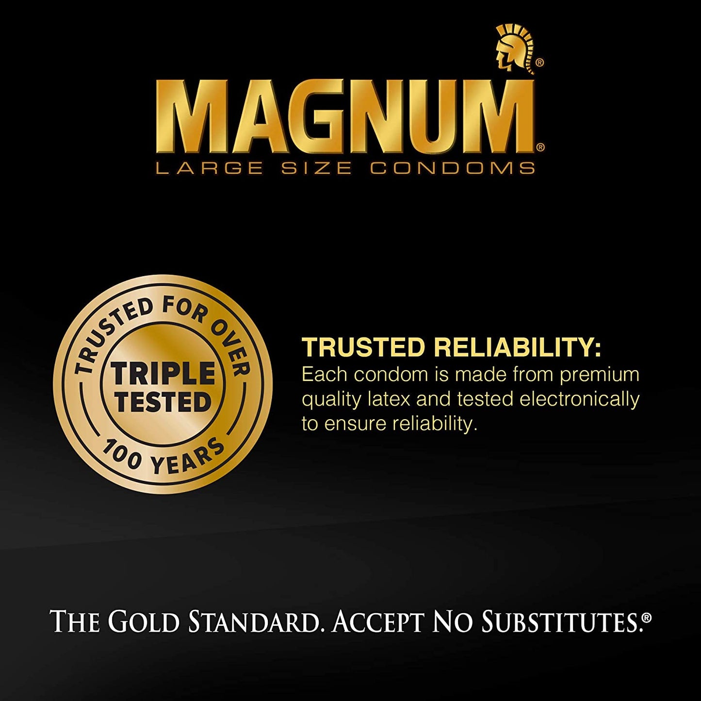 Trojan Magnum XL Large Size Lubricated Condoms (12 Latex Condoms)