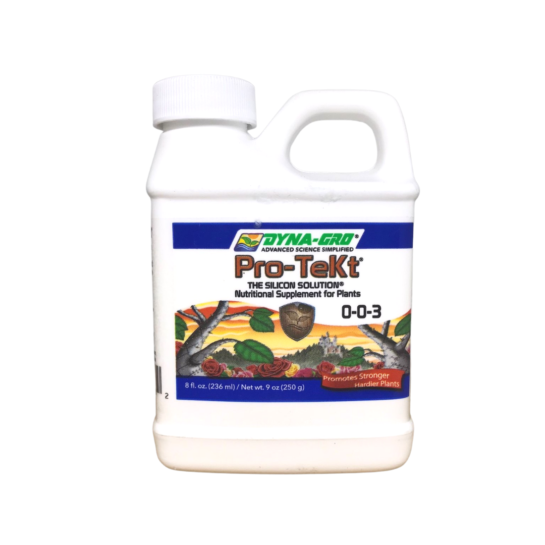 Dyna-Gro Pro Tekt The Silicon Solution Nutritional Supplement For Plants 0-0-3 8 Fl Oz (236ml)