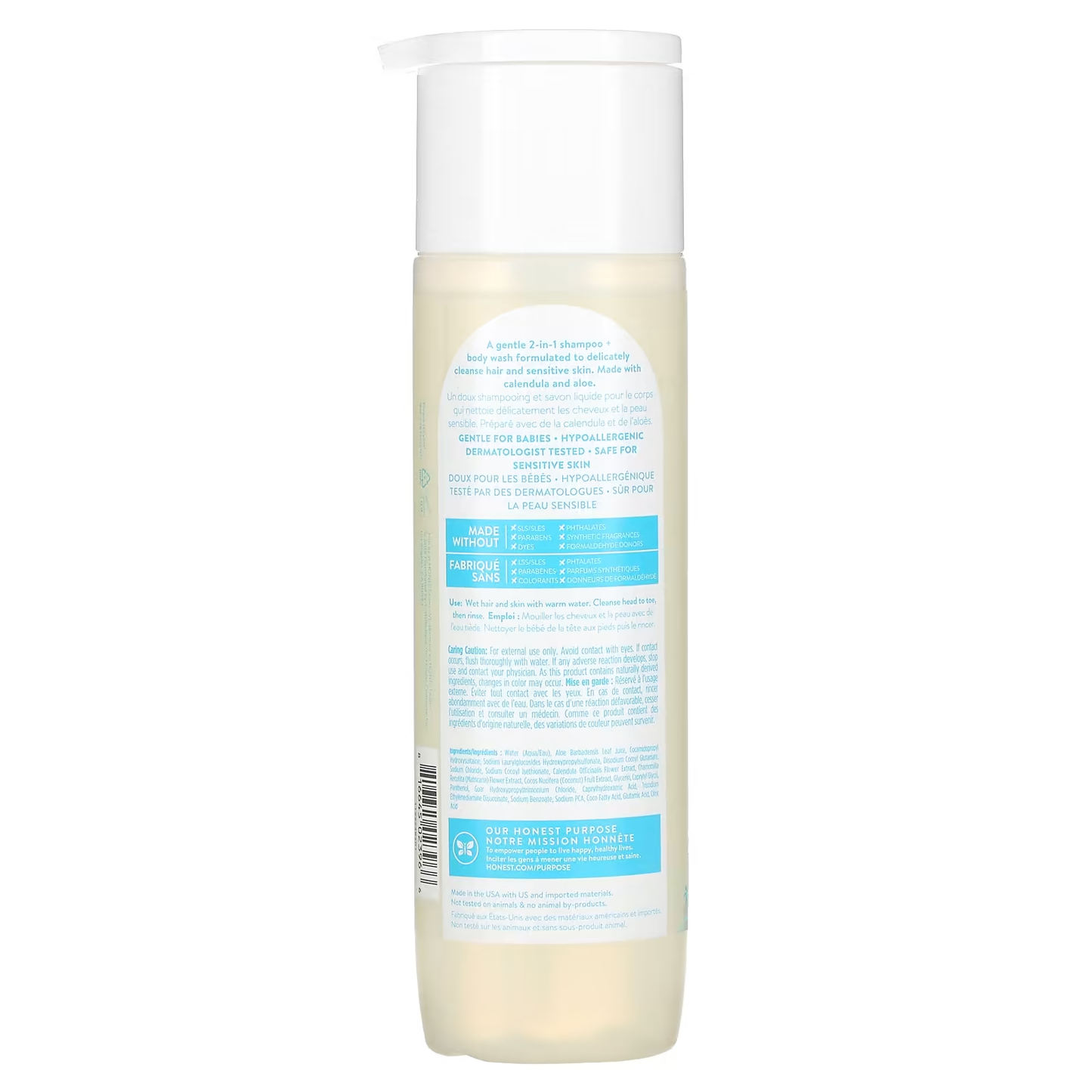 The Honest Co. Shampoo + Body Wash Shampoing + Savon Purely Sensitive (10 Fl Oz / 295ml) Packaging may vary