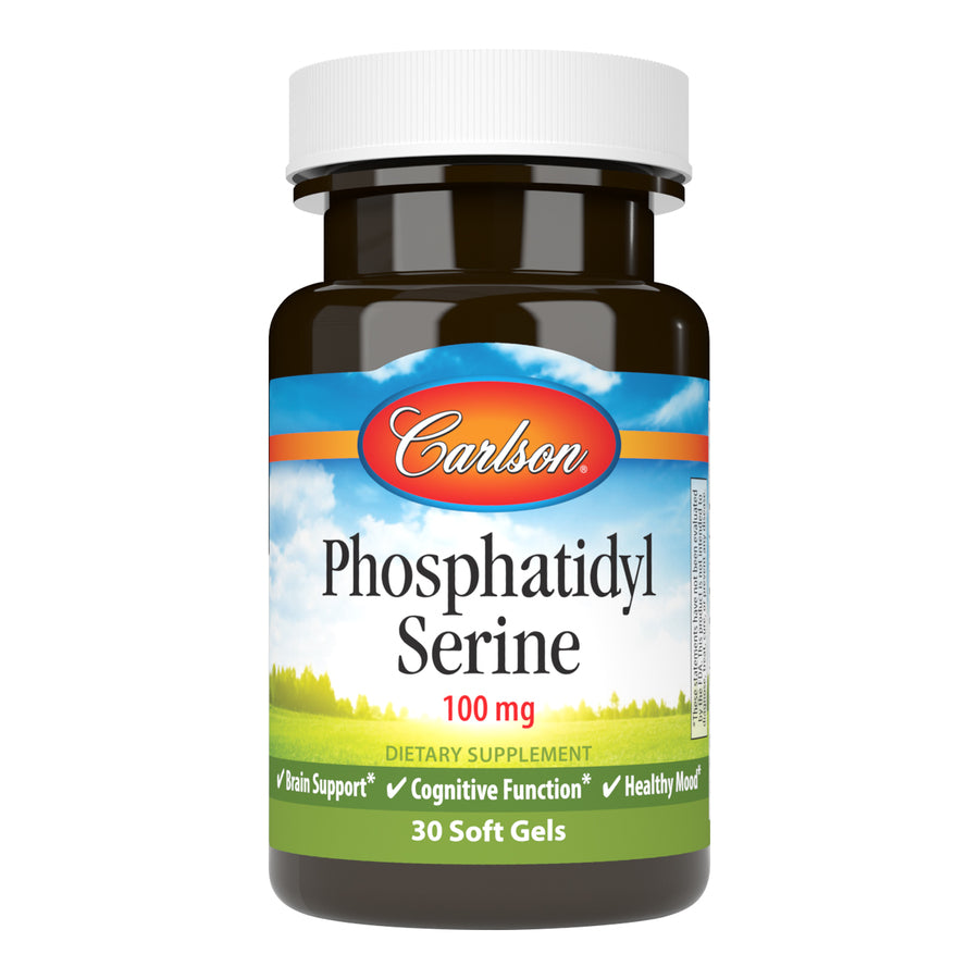 Carlson Phosphatidyl Serine 100mg 30 Soft Gels Brain Support, Cognitive Function & Healthy Mood