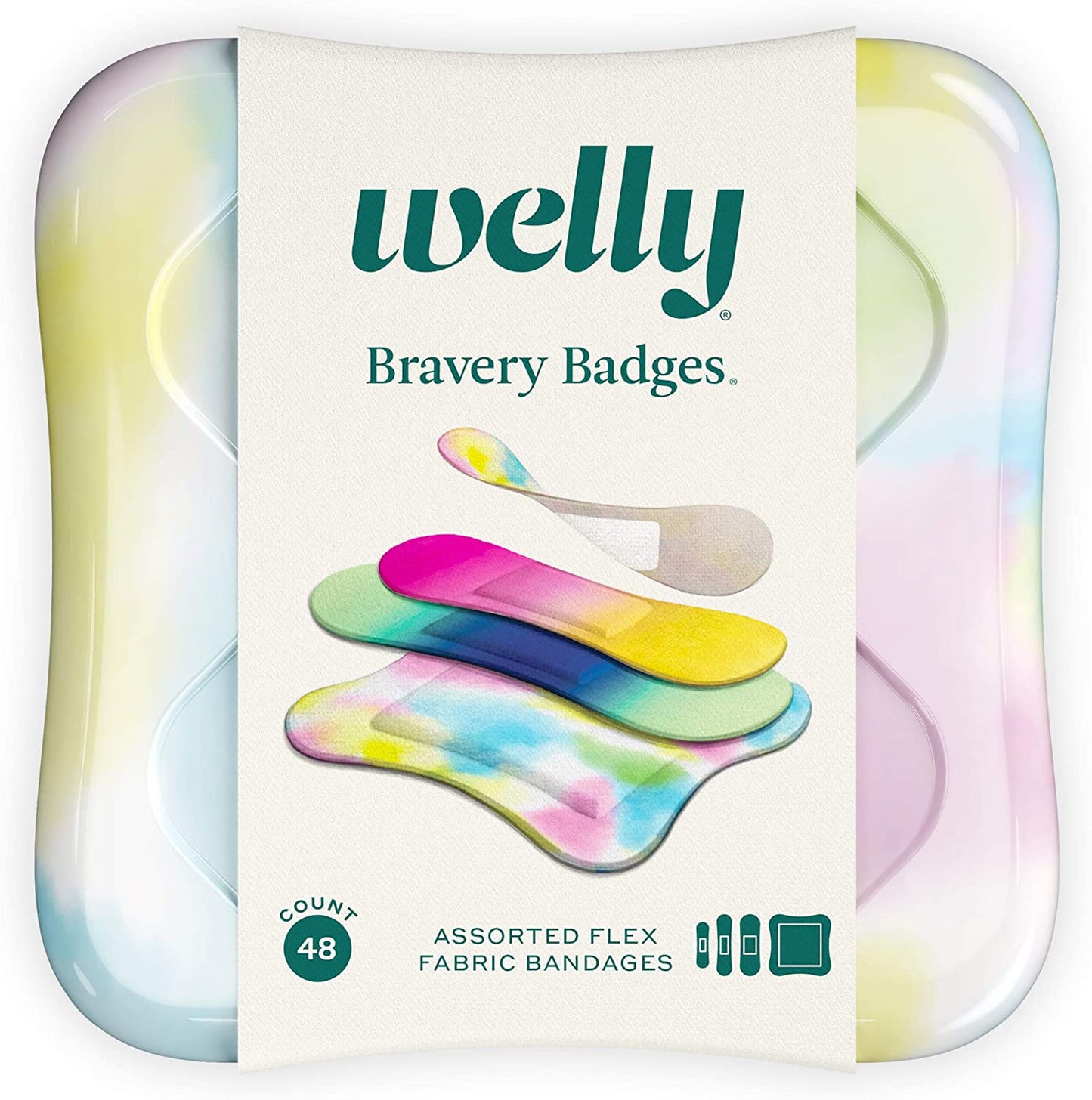 Welly Bravery Badges (WLY1045) Assorted Flex Fabric Bandages, 48 Count
