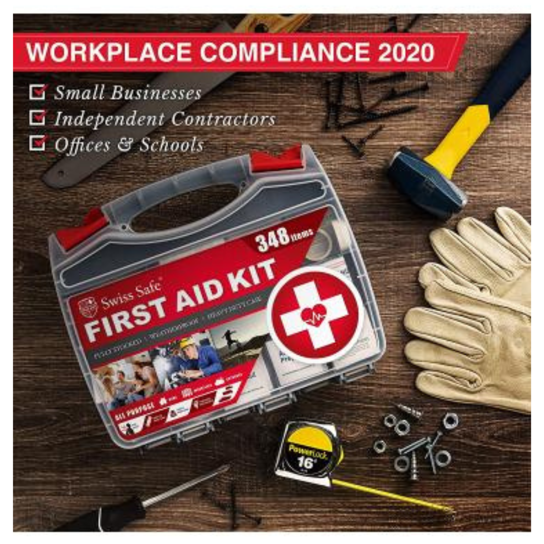 Swiss Safe First Aid Kit All Purpose Large Hardcase 348 Items