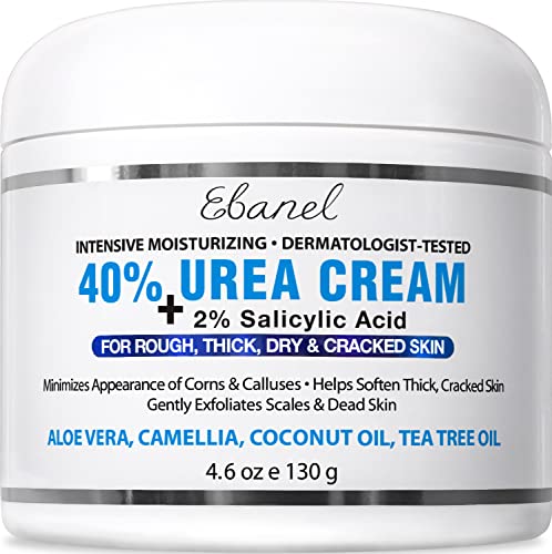 Ebanel 40% Urea Cream + 2% Salicylic Acid for Rough Thick Dry and Rough Skin 4.6 Oz