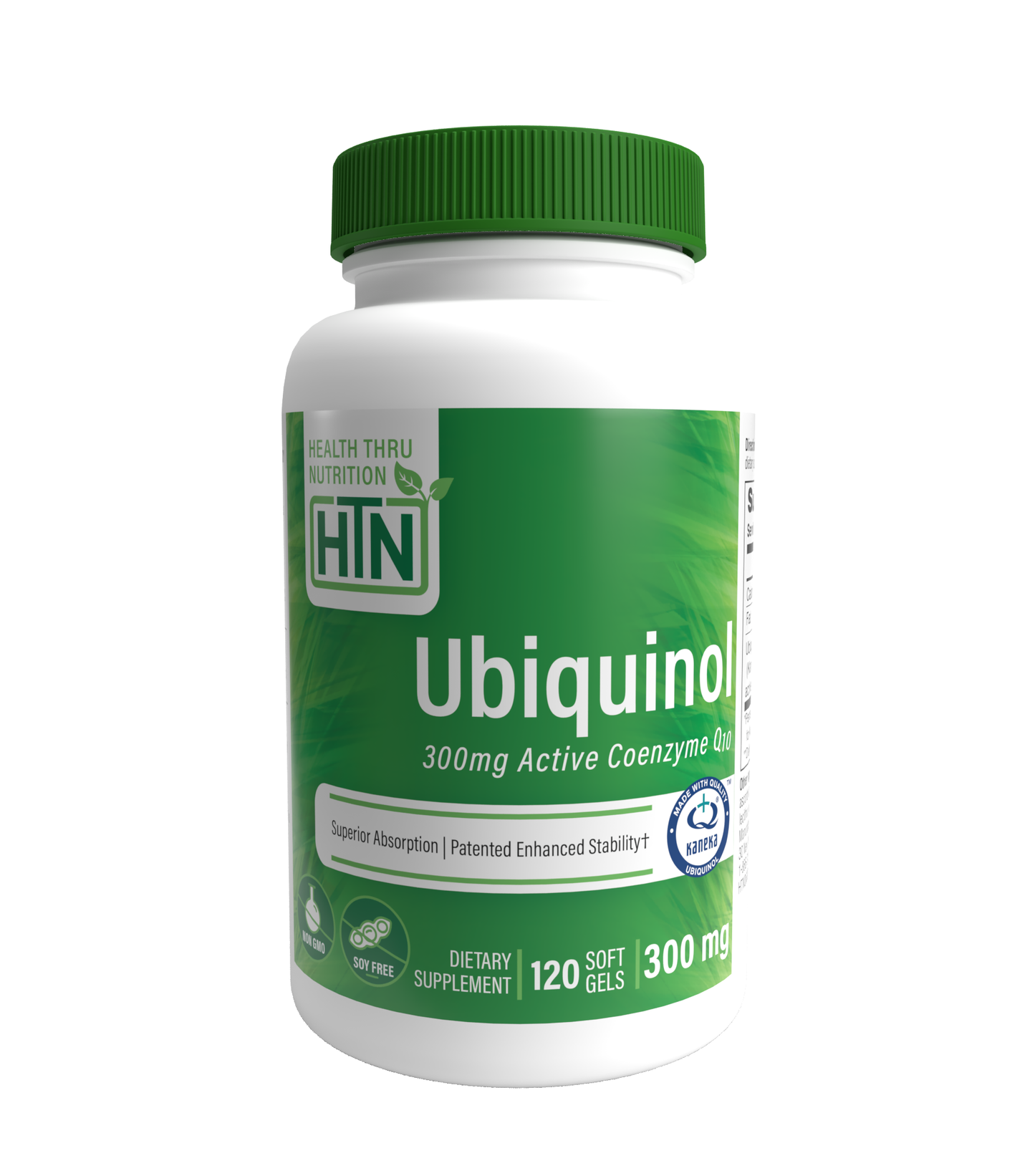 Health Thru Nutrition Ubiquinol (Kaneka™) CoQ10 300mg (NON-GMO) 120 Softgels Superior Absorption