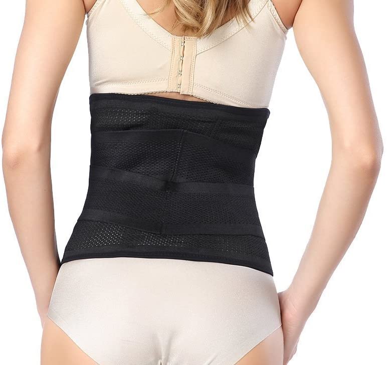 GOEGE Waist Trimmer Belt-Postpartum Postnatal Recovery Support Girdle Abdominal Binder, Medium