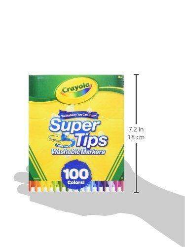 Crayola Super Tips Washable Markers, 100 Count, Bulk, Great for Kids