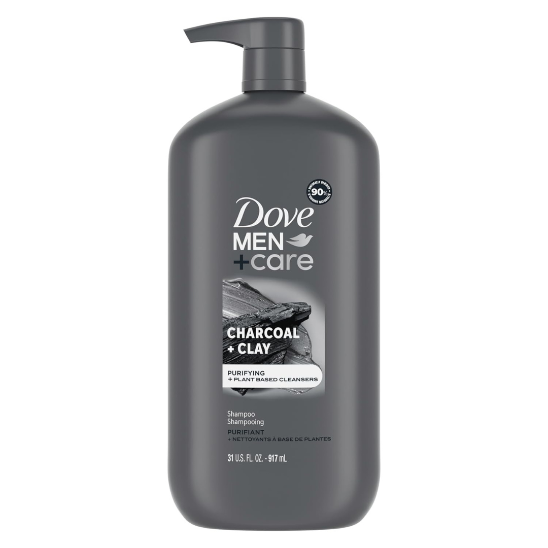 Dove Men+Care Charcoal + Clay Shampoo, 917 ml / 31 fl. oz.