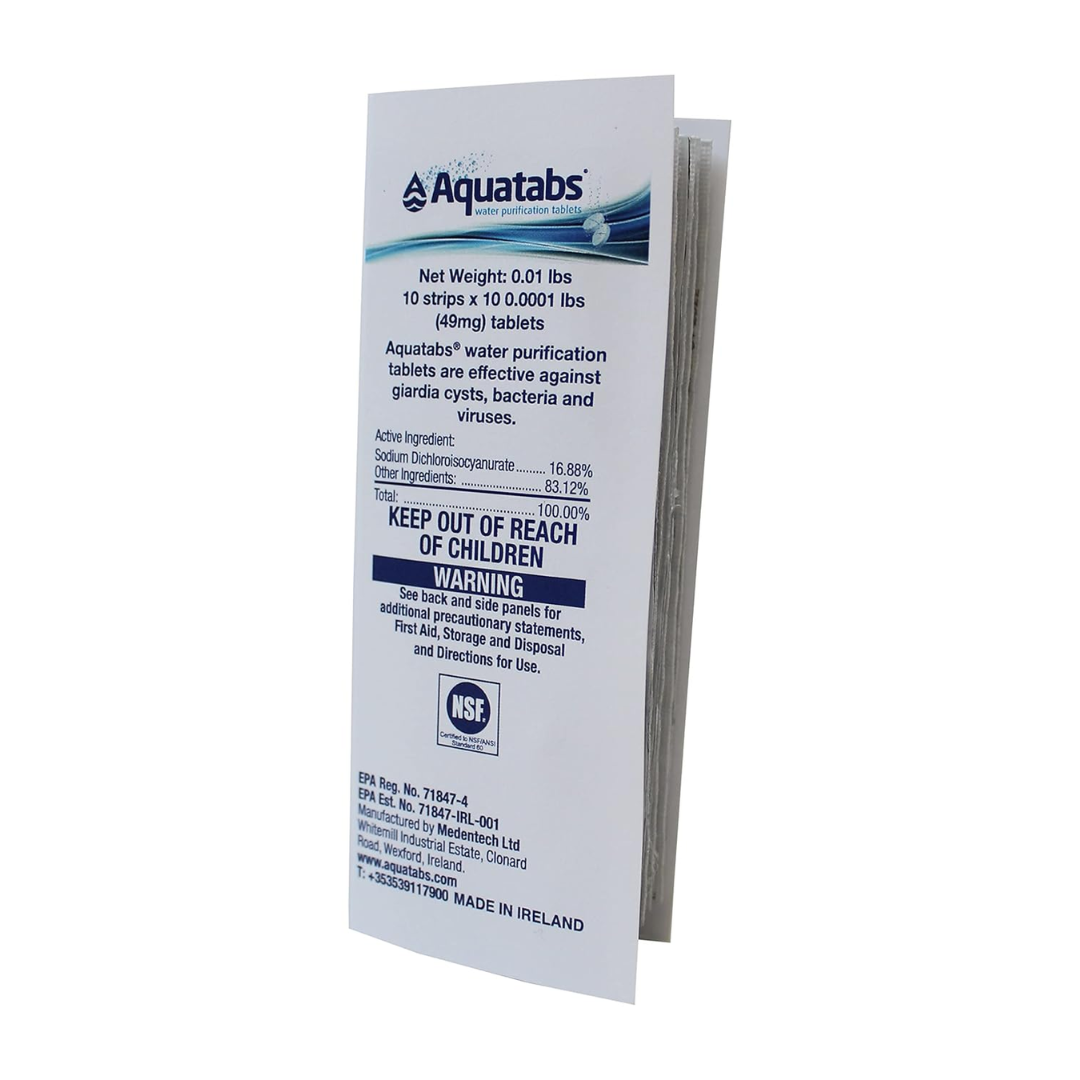 Aquatabs Water Purification Tablets 49 mg