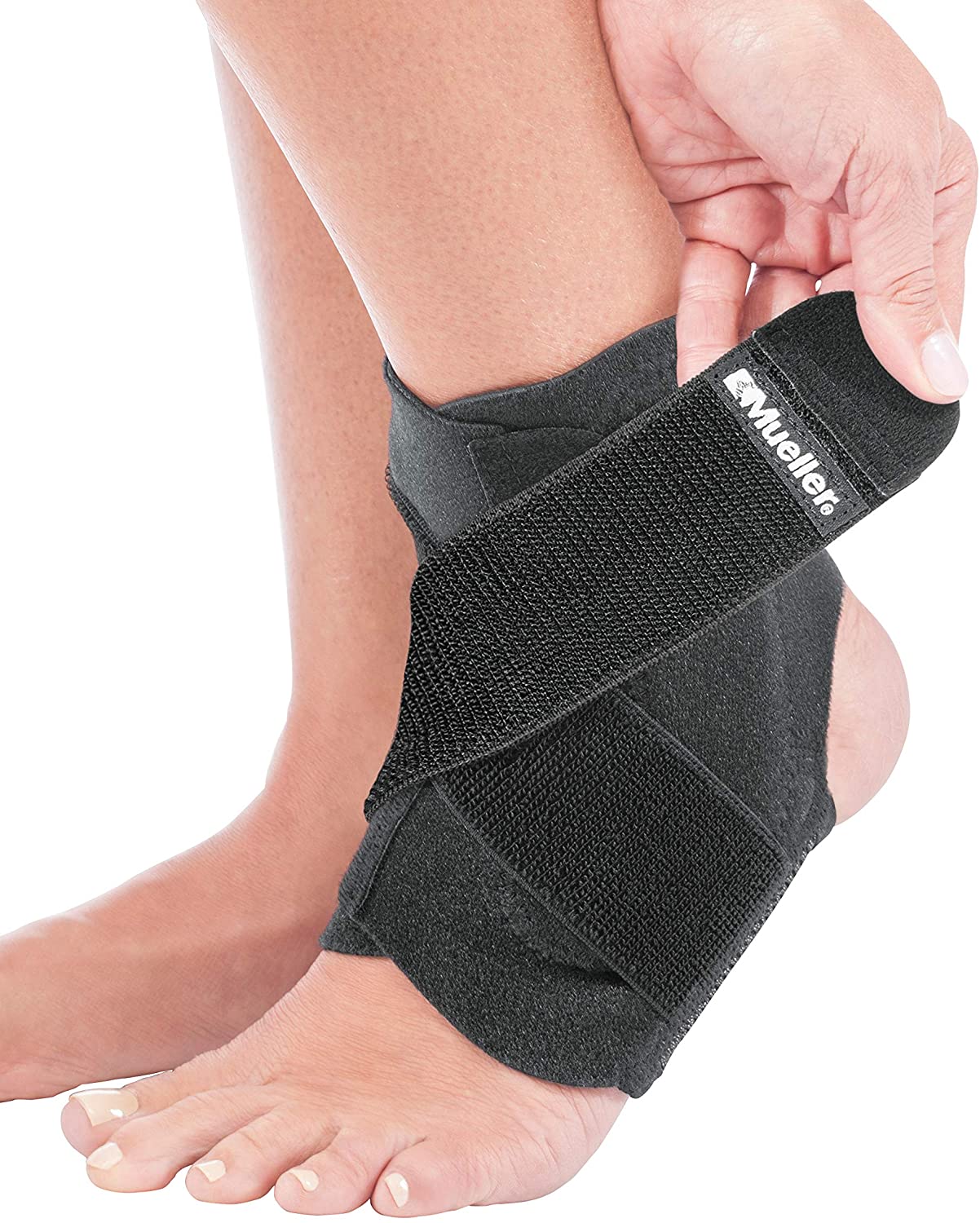 Mueller Adjustable Ankle Stabilizer, Supports Injury Recovery (4 IN 1), Maximum