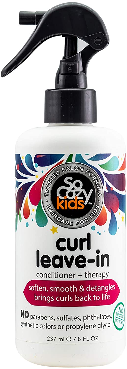 SoCozyKids Curl Leave-In Conditioner + Therapy Spray, 8 fl.oz / 237ml