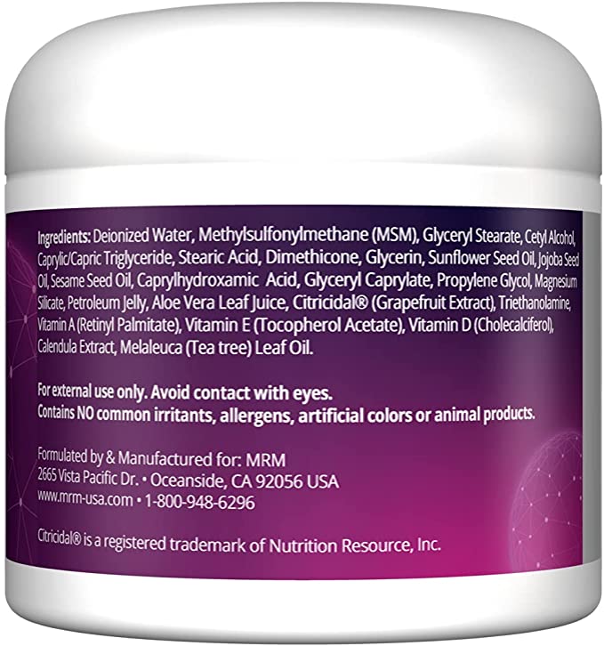 MRM Nutrition MSM Cream, Net Wt. 4 Oz. 113g