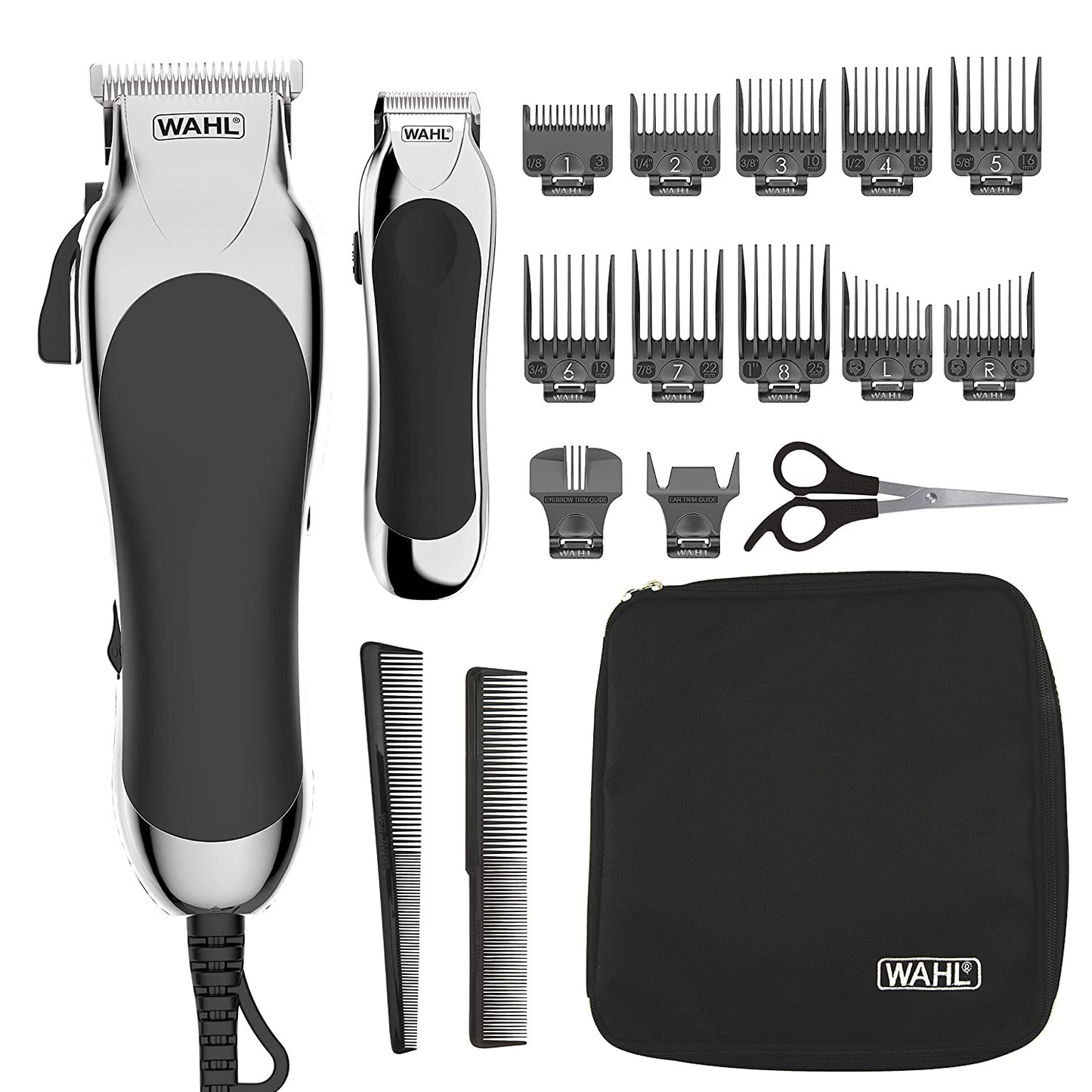 Wahl Clipper Combo Pro DELUXE, Complete Hair and Beard Clipping and Trimming Kit 79524-5201