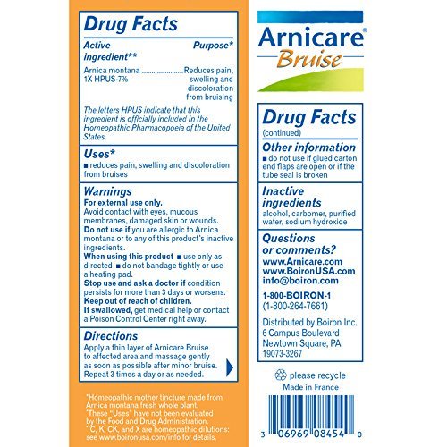Boiron Arnicare Bruise Relief Gel, Unscented, (1.5 oz/ 45g)