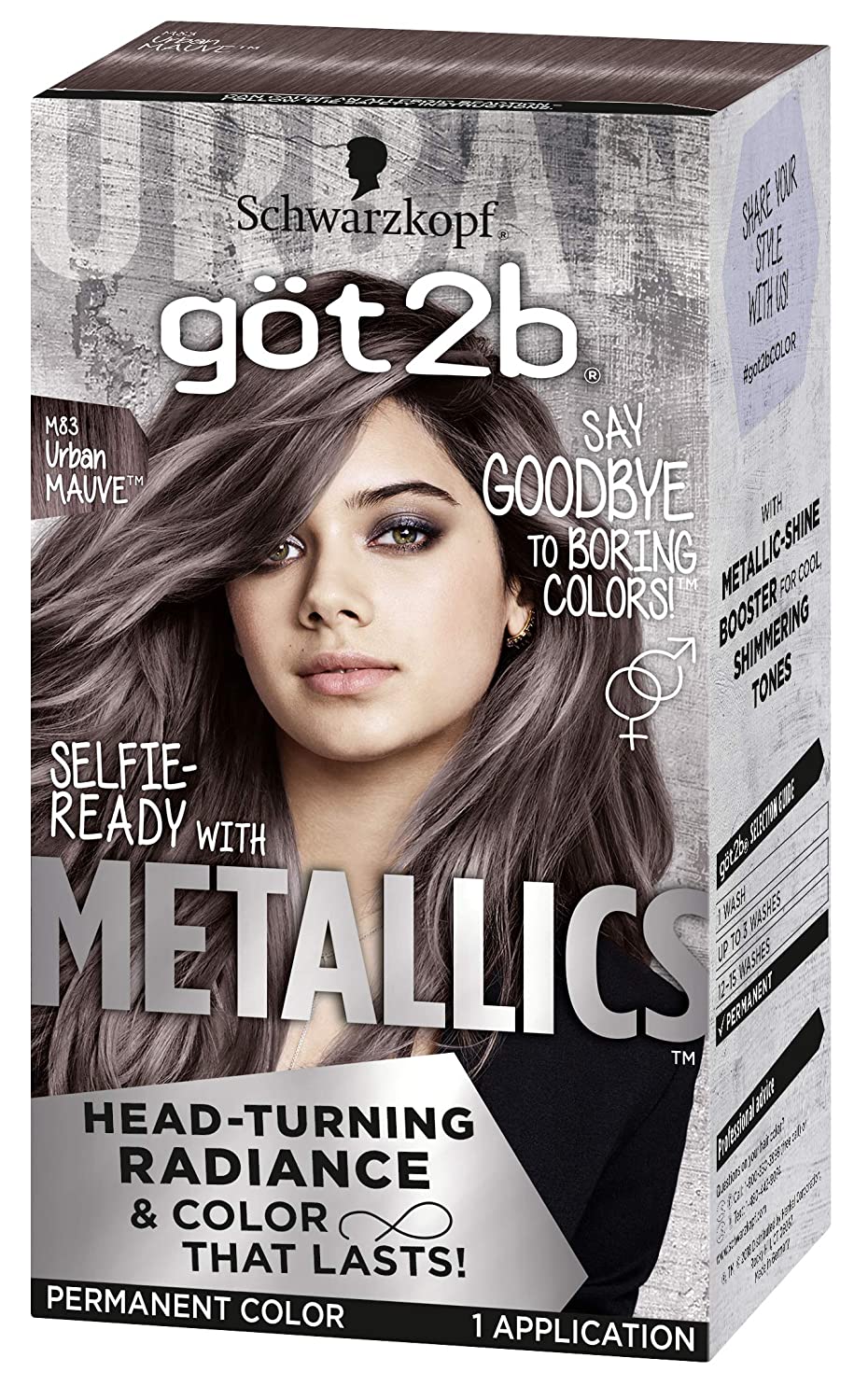 Schwarzkopf Got2b Metallics Head Turning Radiance Permanent Hair Color - 1 Application