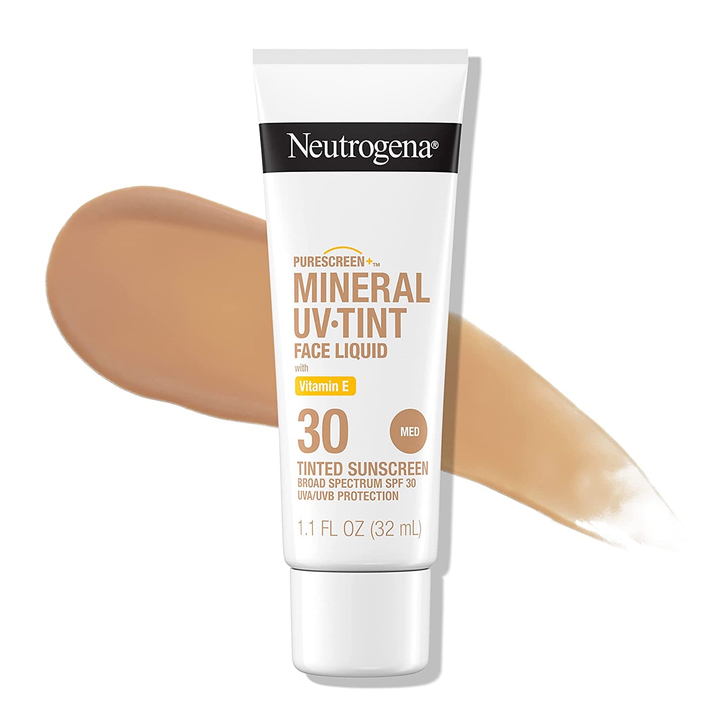 Neutrogena PureScreen Mineral UV Tint Face Liquid with Vitamin E SPF 30 Tinted Sunscreen 1.1 fl oz