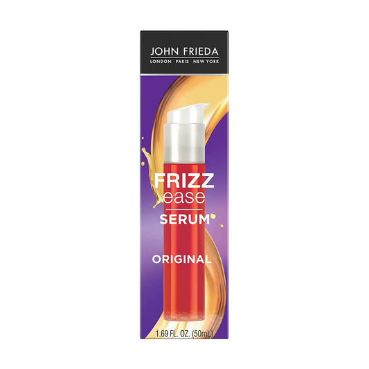 John Frieda Frizz-Ease Hair Serum Original Formula, Anti-Frizz Heat Protecting Infused with Silk Protein, 1.69 oz. / 50ml