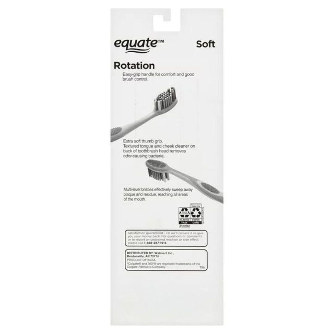 Equate Rotation Toothbrushes - Soft (4 Count)