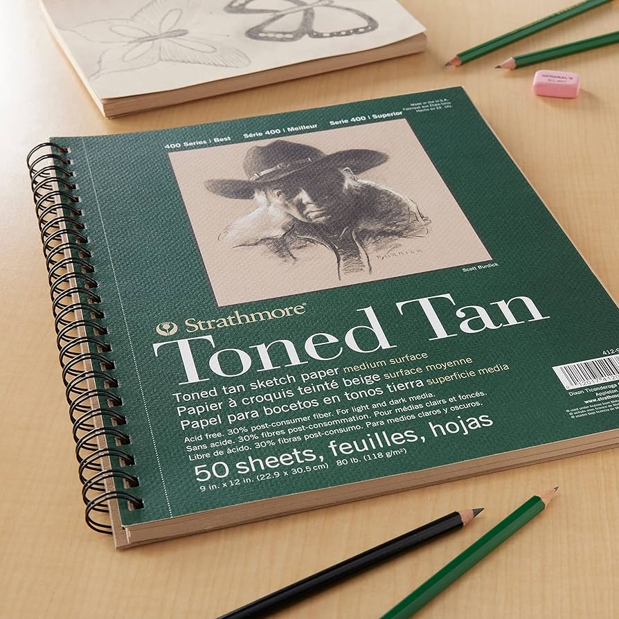 Strathmore Toned Tan Sketch Pad 500 Sheets (9in x 12in) 400 Series