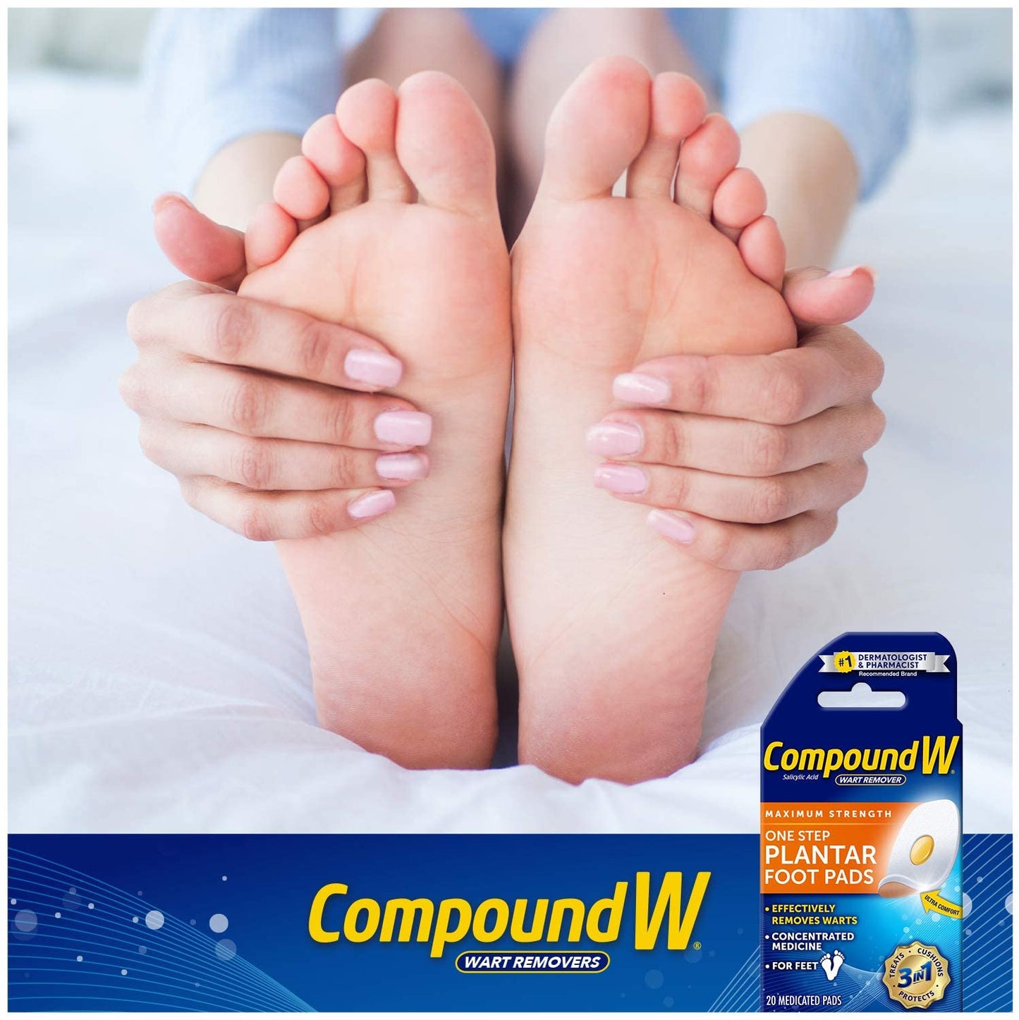 Compound W Maximum Strength One Step Plantar Foot Pads, 20 Count PACKAGING MAY VARY