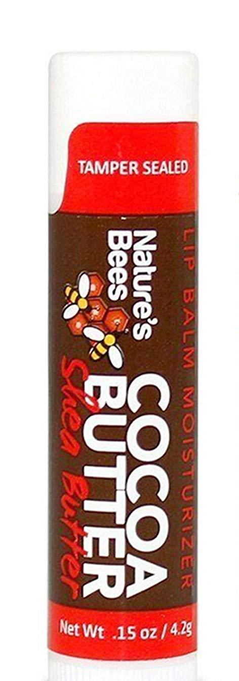 Nature's Bees, Cocoa Butter Lip Balm, Lip Moisturizer Treatment, Shea Butter