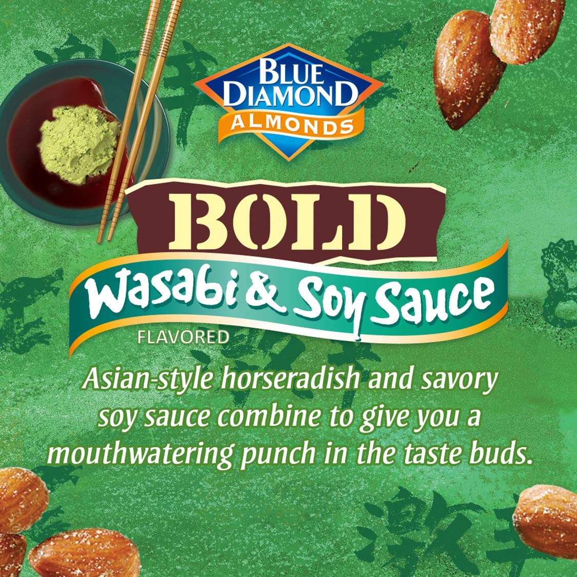 Blue Diamond Almonds Bold Wasabi & Soy Sauce Flavored Snack Nuts